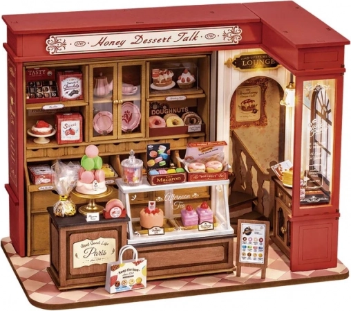 Robetime miniatura domku – Miodowa Cukiernia – diorama z oświetleniem LED 1:16