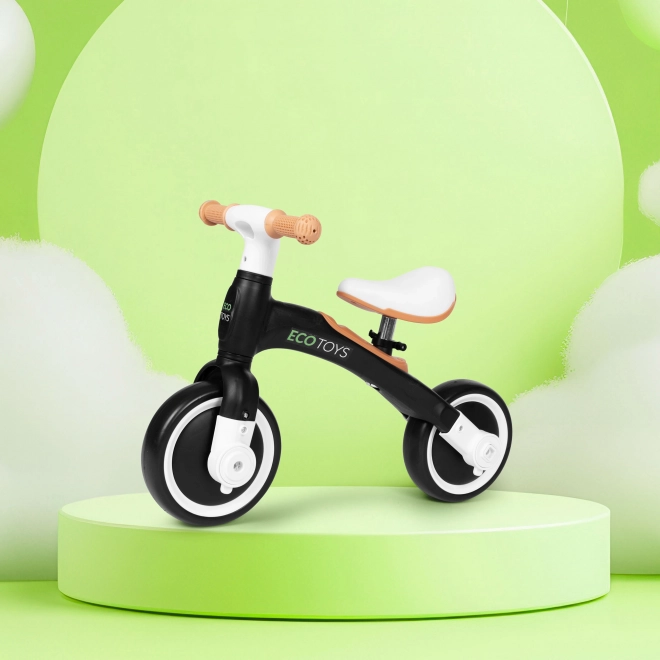 Rowerek biegowy z pedałami 3w1 czarny ECOTOYS