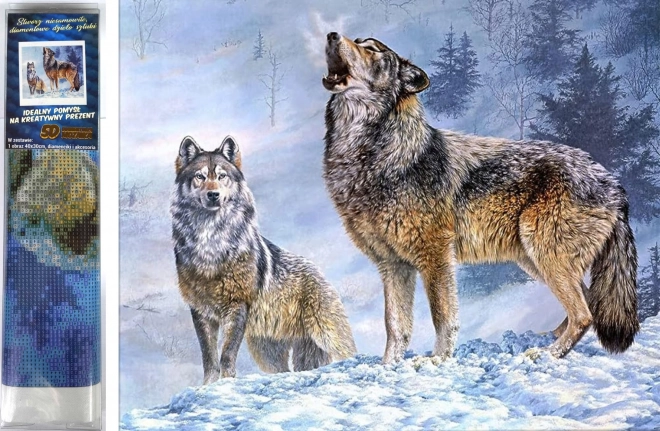 Diamentowe malowanie Wilczy zew 30x40cm