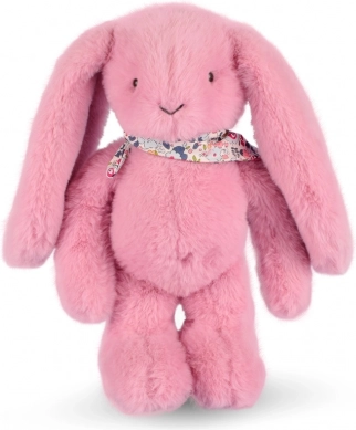 Doudou pluszowy króliczek z apaszką różowy