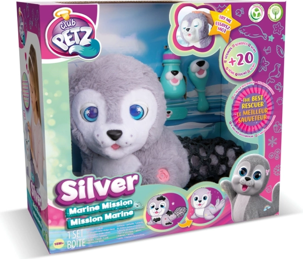Interaktywny pluszowy foka Silver