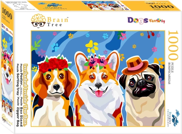Puzzle Brain Tree psia rodzinka 1000 elementów