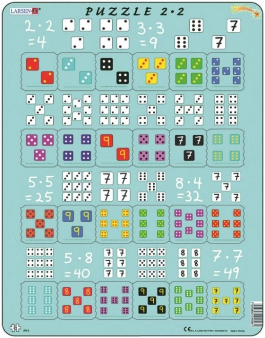 Larsen Naukowe puzzle Mnożenie z kostkami