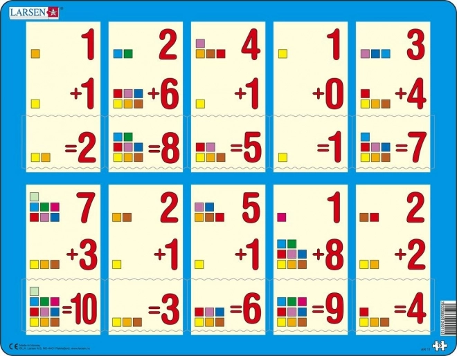 Larsen edukacyjne puzzle dodawanie do 10