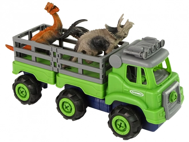 Transportowy ciężarówka z dinozaurami