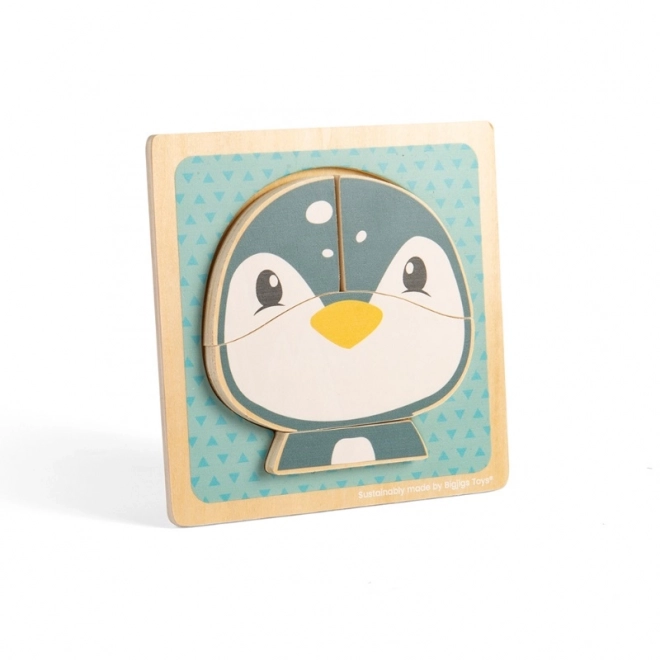Drewniane Puzzle Pingwin Bigjigs Toys