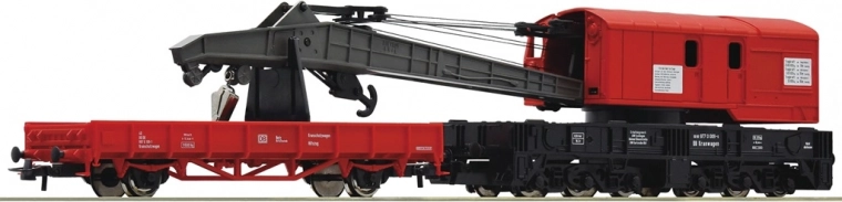 Roco wagon dźwigowy z wagonem ochronnym DB AG, H0