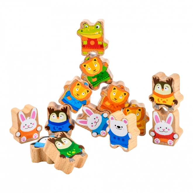 Wieża zwierzęca Lucy & Leo - drewniany zestaw do gry