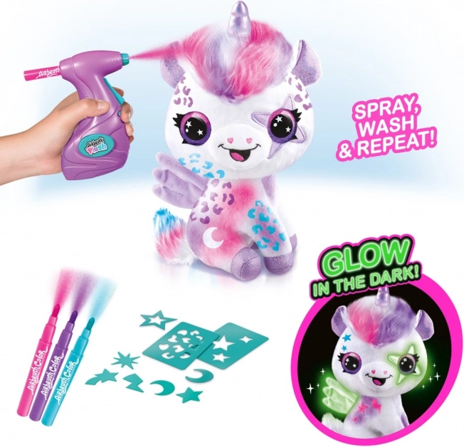 Airbrush studio – Magiczny Jednorożec świecący w ciemności