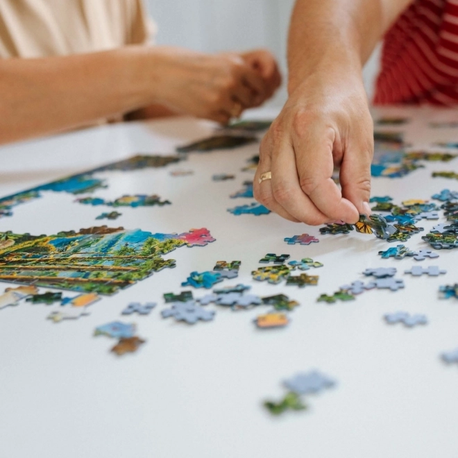 Panoramiczne puzzle jezioro Schliersee 1000 sztuk