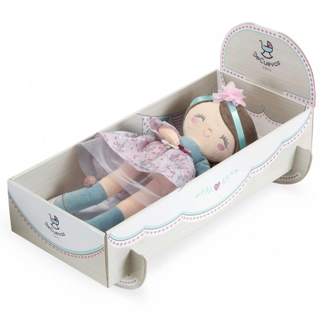 DeCuevas 20045 Pluszowa lalka PROVENZA - 36 cm z kołyską