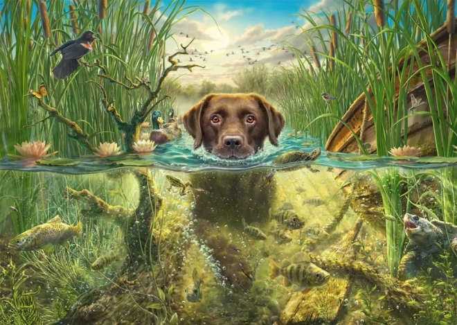Schmidt puzzle Czekoladowy labrador 1000 elementów