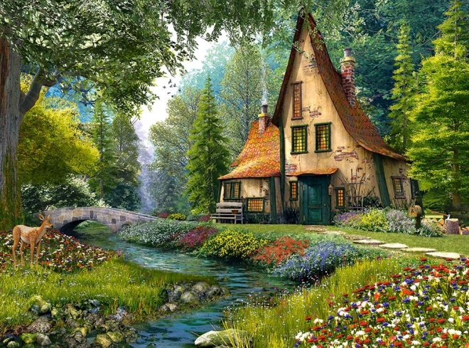 Puzzle 2000 elementów Toadstool Cottage
