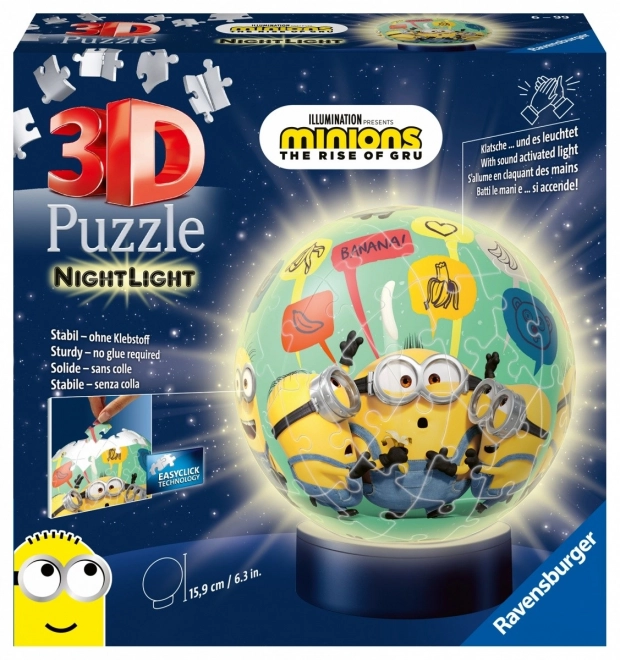 świecąca piłka Minionki 3D puzzle