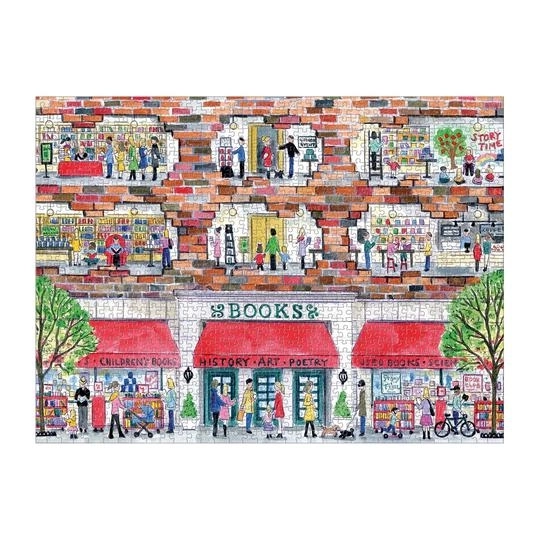 Galison Puzzle Dzień w księgarni 1000 części