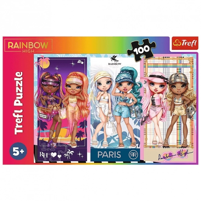 Puzzle 100 elementów Tęczowe Laleczki Rainbow High