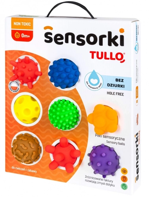 Tullo Piłki Sensoryczne - 8 piłeczek bez otworów