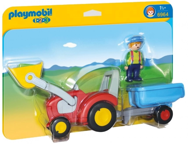 PLAYMOBIL® 1.2.3 6964 Traktor z przyczepą