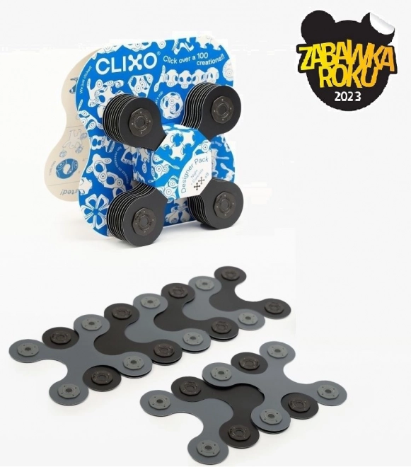 Zestaw projektanta magnetyczne bloki Clixo, czarne