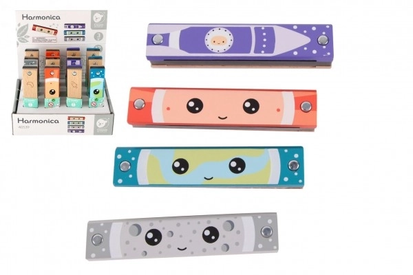 Drewniana dziecięca harmonijka 13 cm