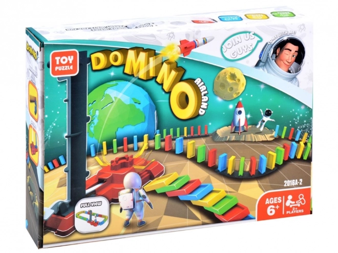 Kosmiczne domino z rakietą - edukacyjna zabawka
