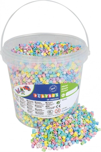 PLAYBOX Koraliki do zaprasowywania w wiaderku - pastelowe 5000 szt.