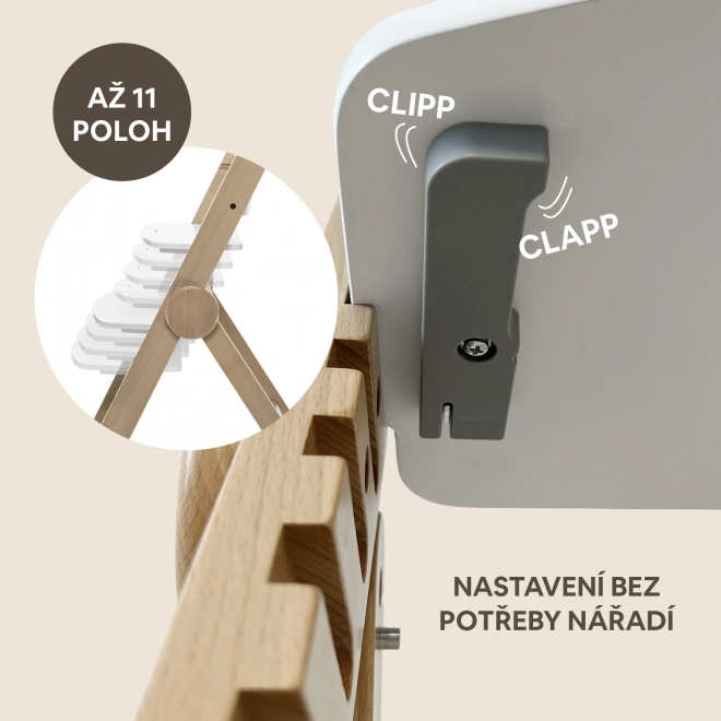 Drewniane krzesełko do karmienia Clipp & Clapp, Czarny