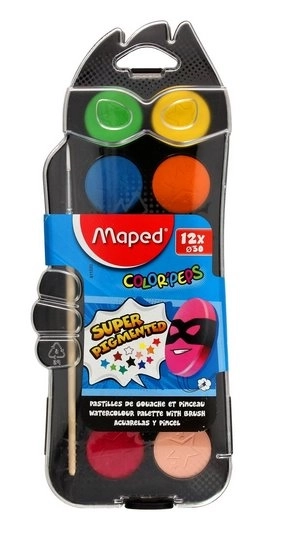 Farby wodne Maped Color'Peps 12 sztuk