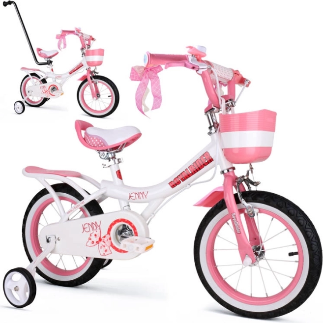 Rower dziecięcy ROYALBABY Jenny 14'' z prowadzącą tyczką