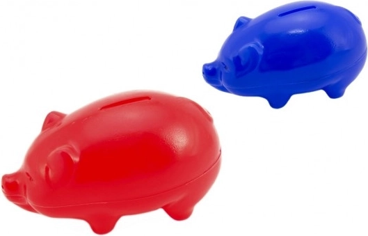 Skarbonka świnka plastik 16 cm, 2 kolory