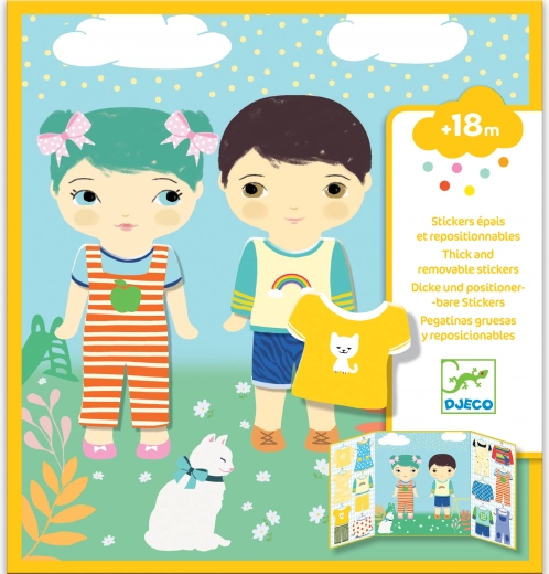Przenośne naklejki dla dzieci Ubrania od Djeco
