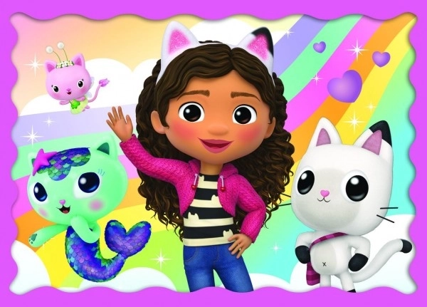 Puzzle 4w1 Domek Kota Gabi 4+