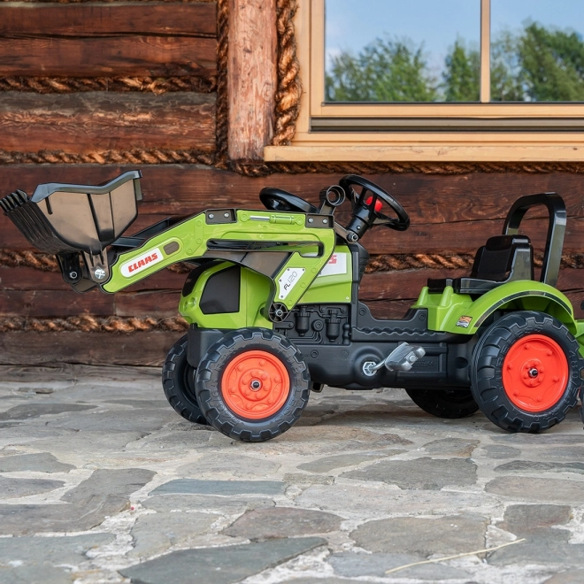 Traktor na pedały Claas Arion 410 z przyczepką zielony