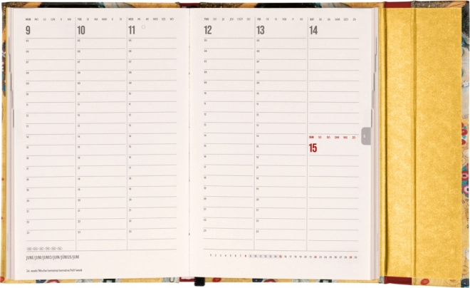 NOTIQUE Tygodniowy magnetyczny planner Gustav Klimt 2025, 11 x 16 cm