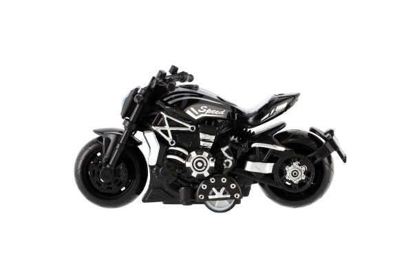 Motocykl metalowy/plastikowy 10cm z napędem wstecznym mix kolorów