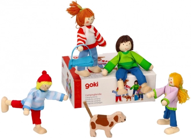 GOKI drewniane lalki do domku - Rodzina na wakacjach