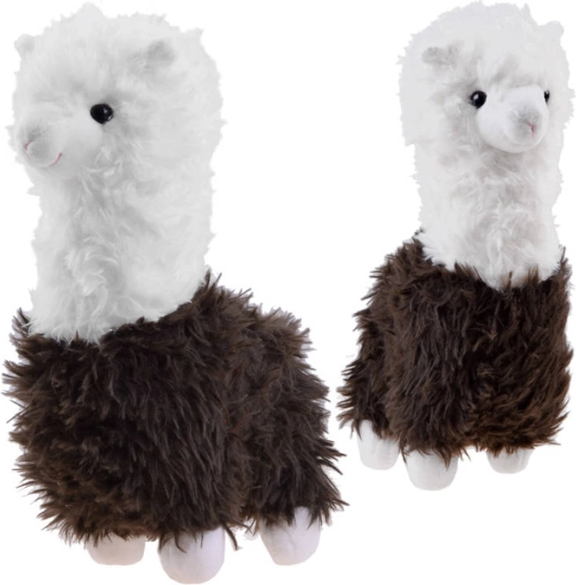 Pluszowa lama alpaka 28 cm – miękka zabawka dla dzieci – Brązowa