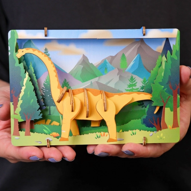 EscapeWelt 3D drewniane puzzle Brontosaurus