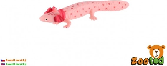 Axolotl meksykański zooted plastik 8cm w woreczku