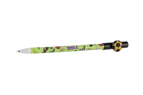 Gumowe pióro/piłka gumowa do piłki nożnej 16 cm plast 6 kolorów 36 sztuk w pudełku