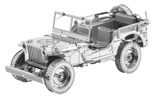 3D metalowe puzzle Jeep Willys MB Overland ICONX