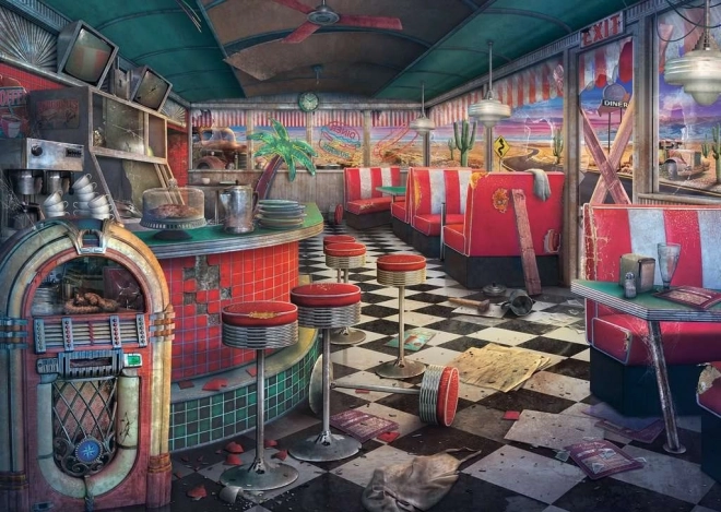 RAVENSBURGER puzzle Opuszczone miejsca: podupadłe bistro 1000 elementów