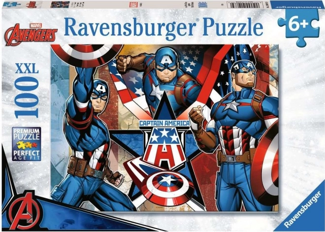 Puzzle Ravensburger Marvel: Kapitan Ameryka XXL 100 elementów