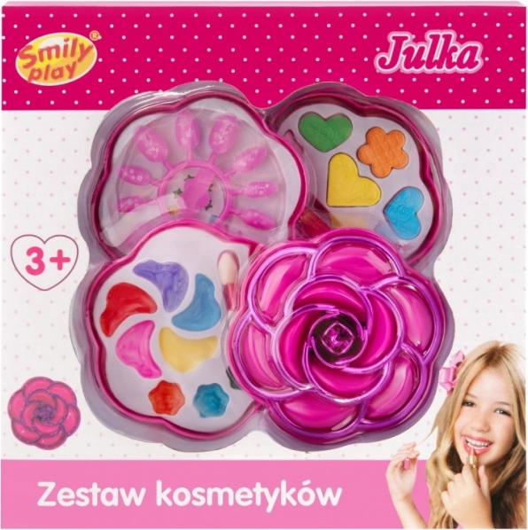 Zestaw kosmetyczny w kształcie kwiatu, 4‑częściowy