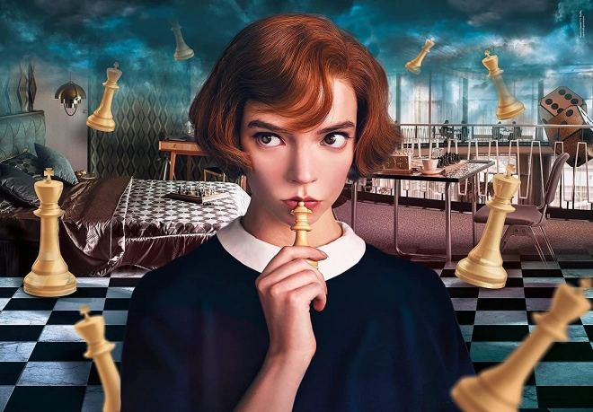 puzzle netflix: gambit królowej 1000 elementów