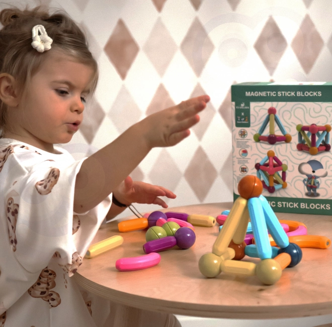Woopie magnetyczne klocki edukacyjne duże 28 szt