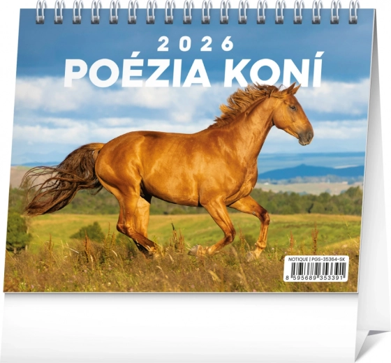 Notique Kalendarz biurkowy Poezja koni 2026