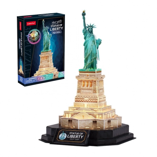 3D LED układanka Statua Wolności (nocna wersja)