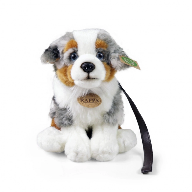 Pies maskot Australijski owczarek przyjazny dla środowiska siedzący 27 cm