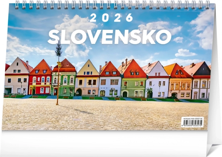 Kalendarz biurkowy Słowacja 2026